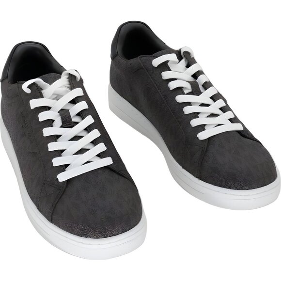 Michael Kors Keating Logo Lace-Up Men's Sneakers Gray Monogram Casual US 7.5 - Picture 1 of 6